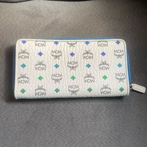 Authentic MCM white color large size wallet l